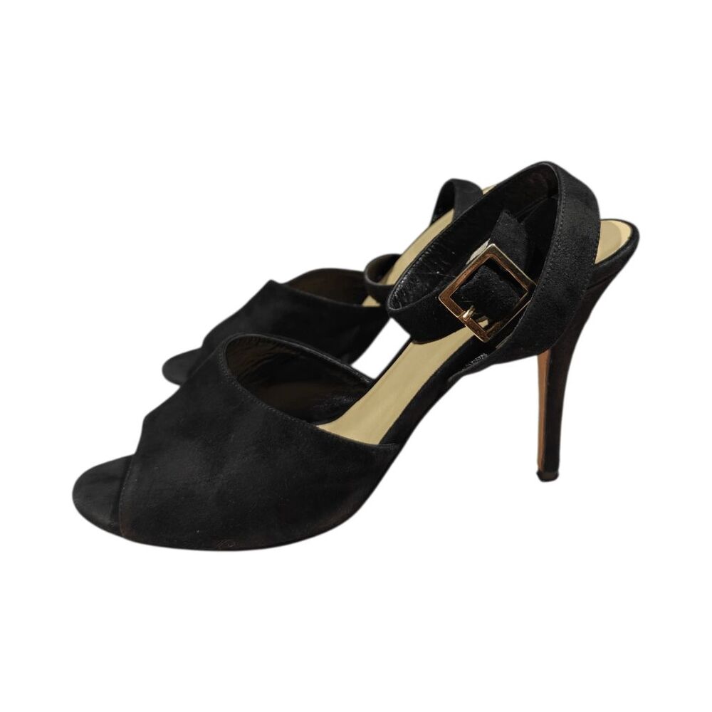 KATE SPADE Coup Black Suede Open Toe Ankle Strap Sandal Size 9.5B - Picture 3 of 7